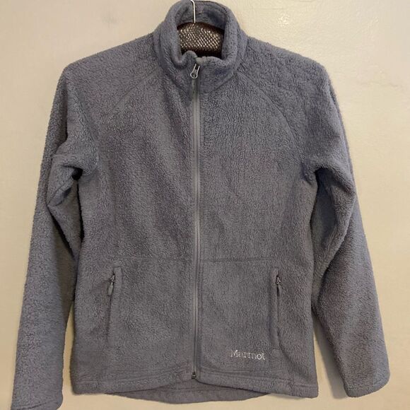 MARMOT fuzzy high neck full zip jacket M/M - Picture 1 of 10